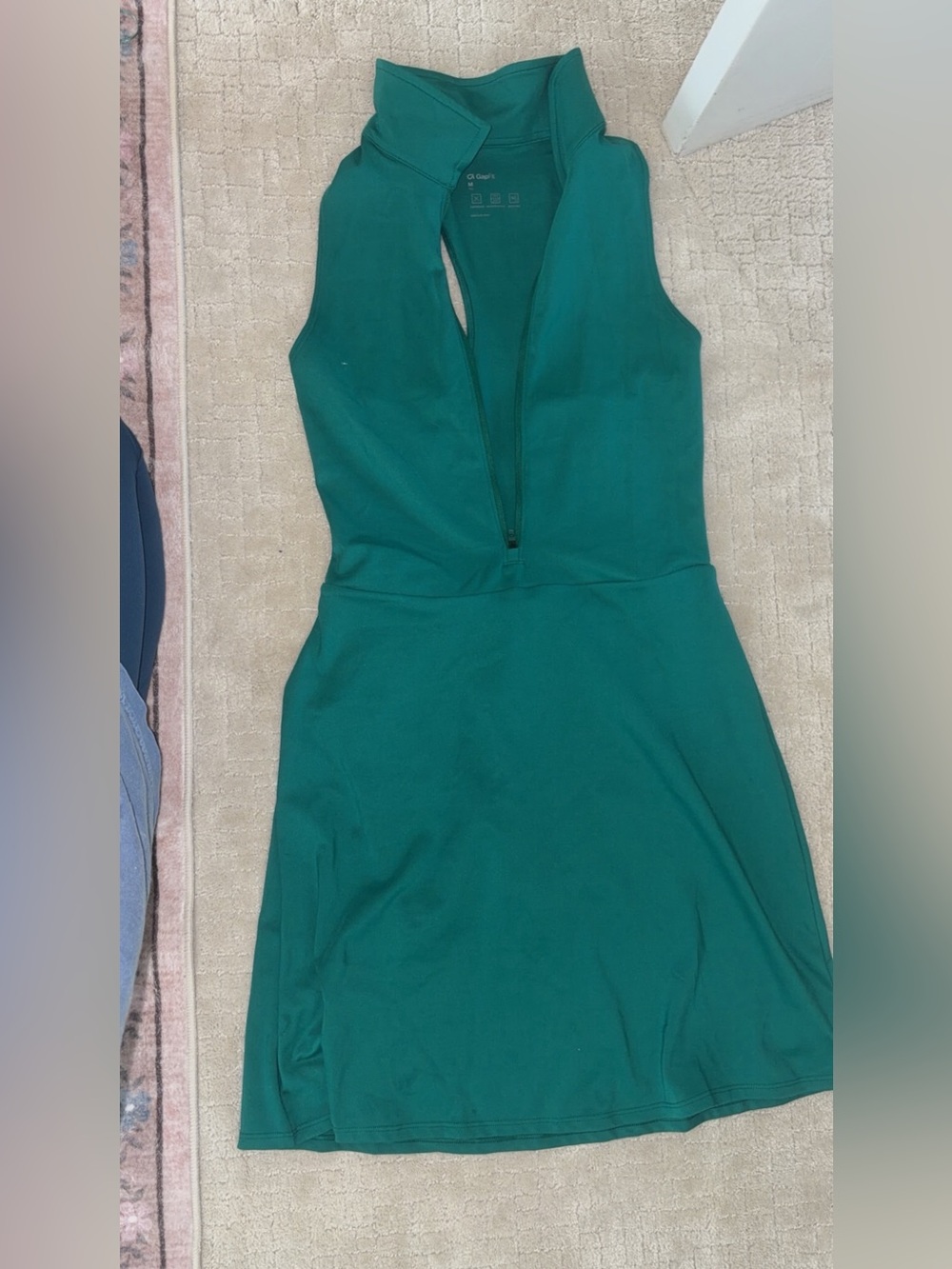 GapFit Green Fit-and-Flare Dress